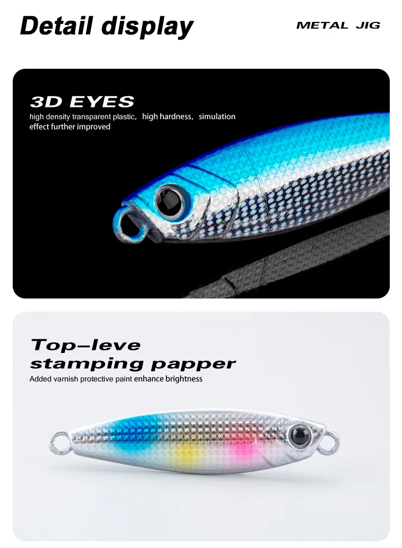 Simulation Small Fish Luminous Dragon Tooth Metal Jig Lure ABS Pencil Lure - view 14
