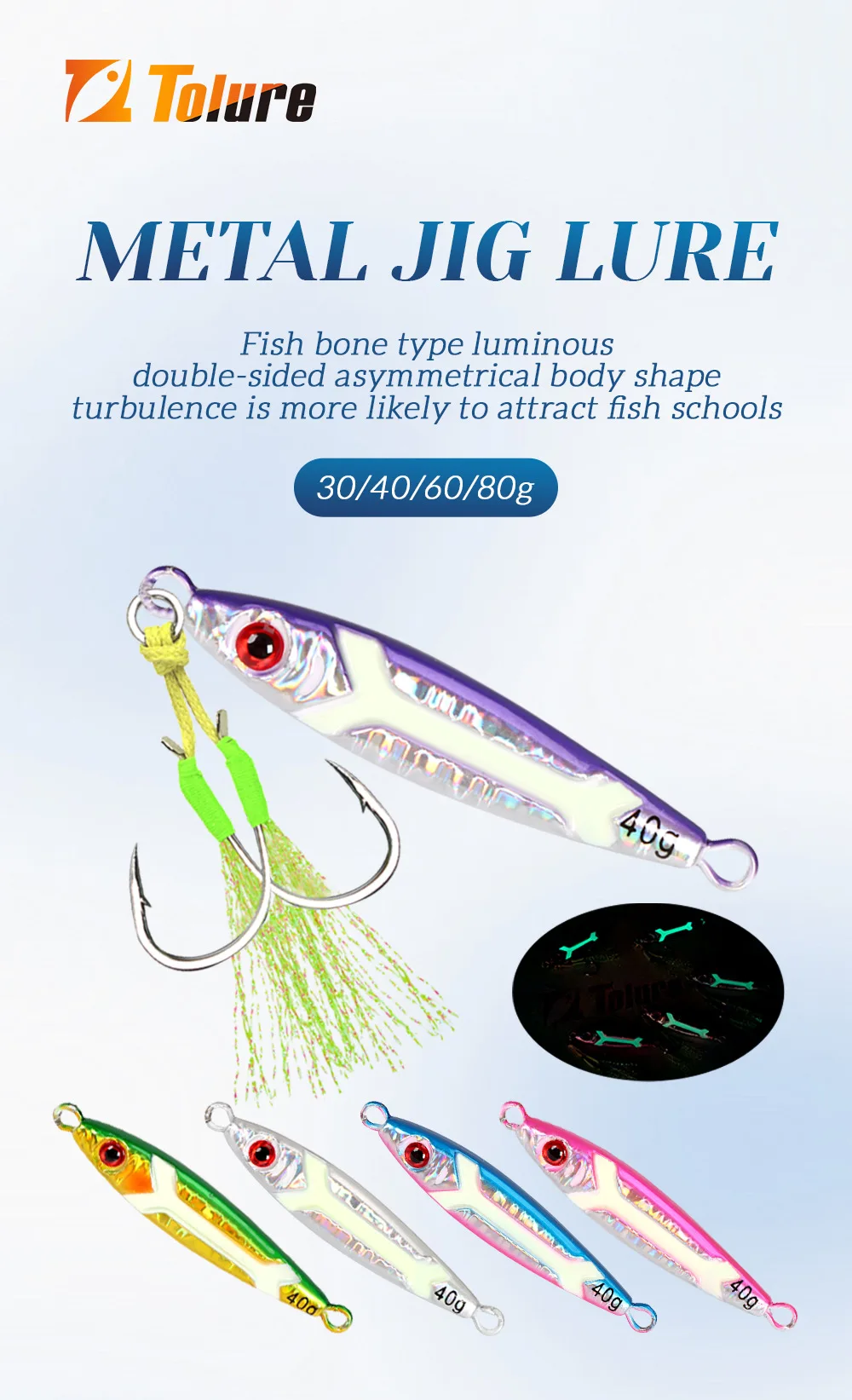 Tuolu Cross-Border Xiaopang Metal Jig Lure Long-Cast Slow-Rolling ABS Pencil Lure - view 5