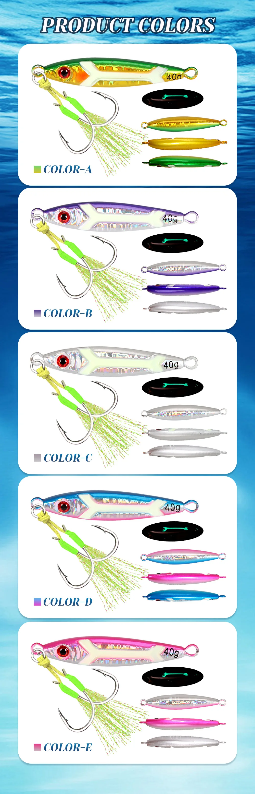 Tuolu Cross-Border Xiaopang Metal Jig Lure Long-Cast Slow-Rolling ABS Pencil Lure - view 7