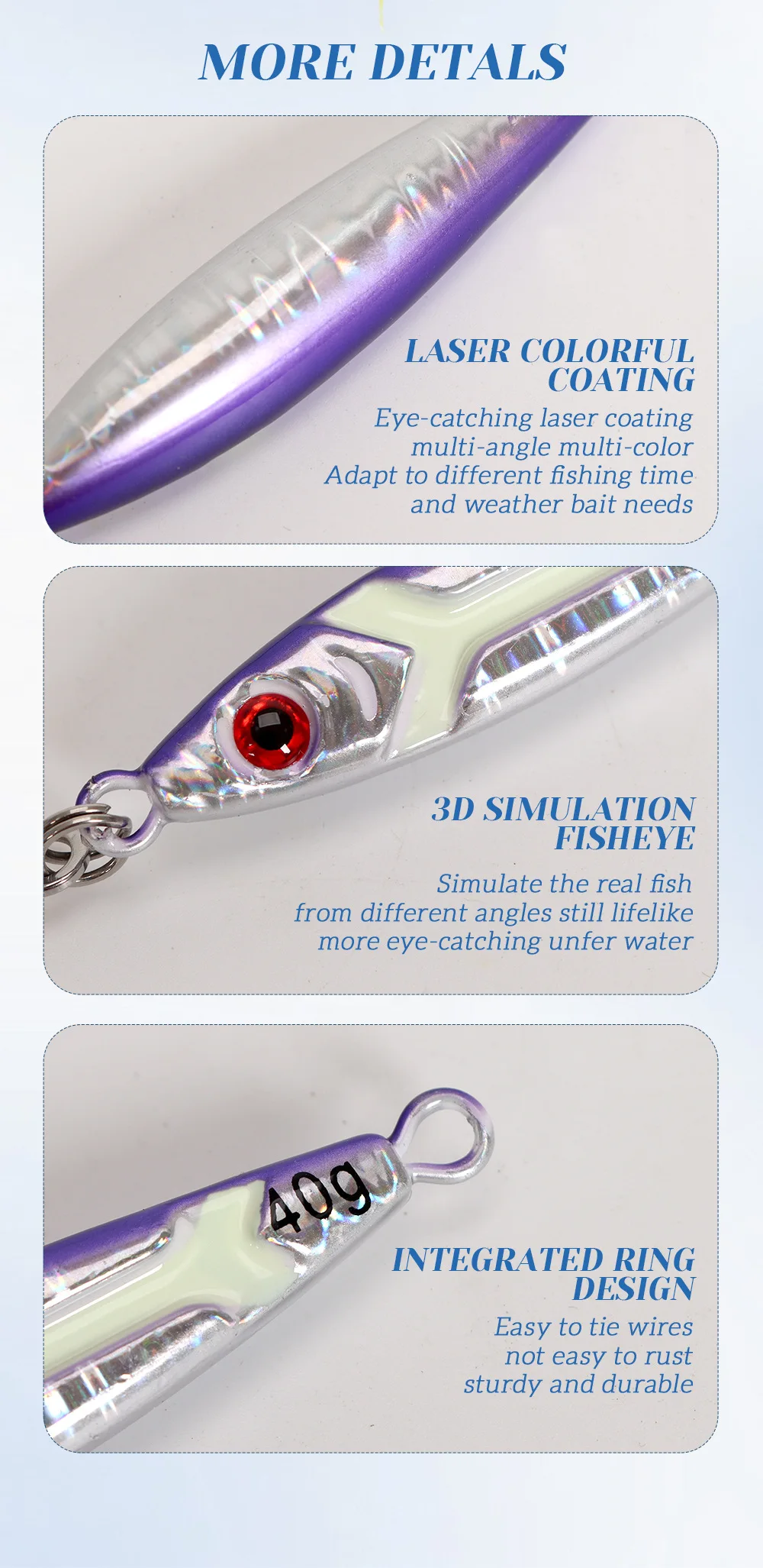 Tuolu Cross-Border Xiaopang Metal Jig Lure Long-Cast Slow-Rolling ABS Pencil Lure - view 10