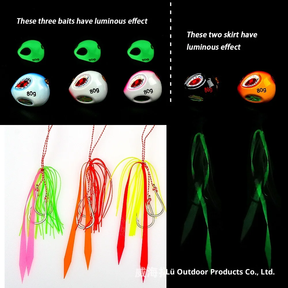 Alien Yan Yue 60-200g Luminous Lure Jigging Lead Artificial Hard ABS Pencil Lure - view 11