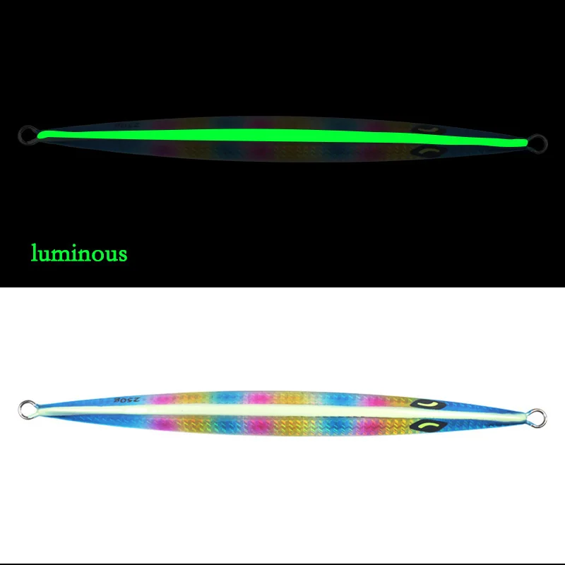 Glow-in-the-Dark Iron Plate Lead Fish Jig Bait for Deep-Sea Boat ABS Pencil Lure - view 2