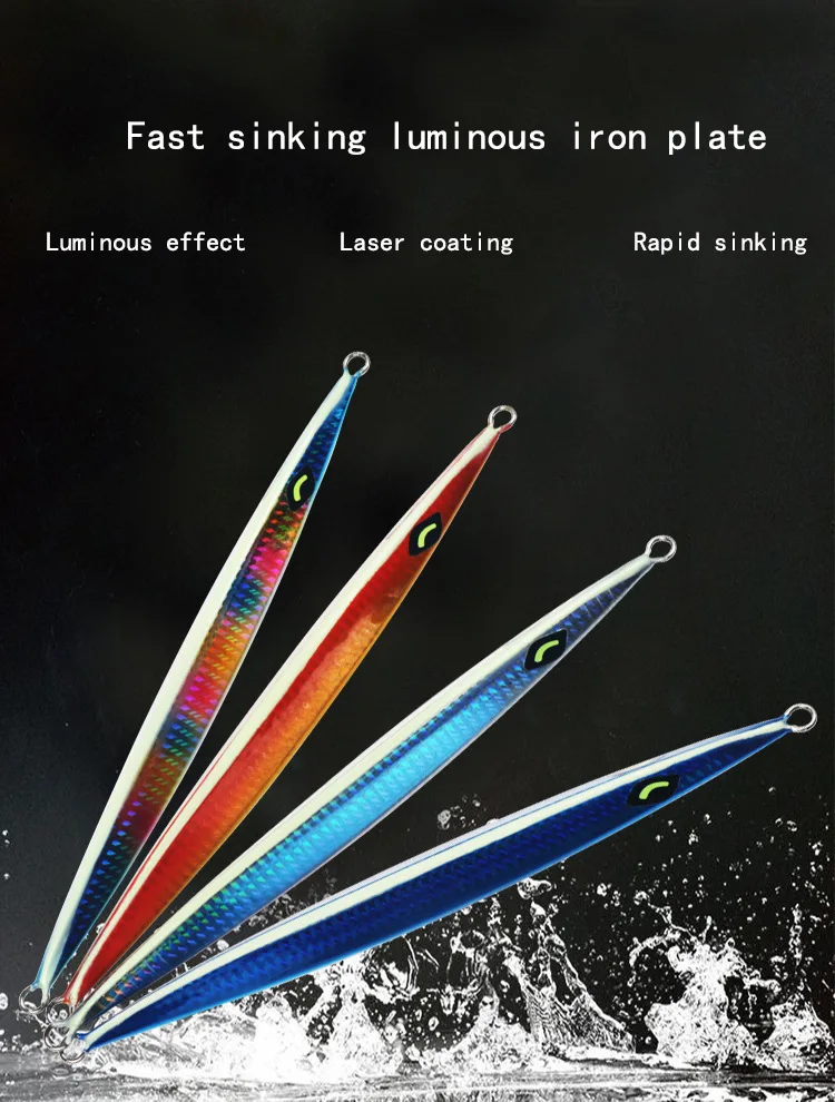 Glow-in-the-Dark Iron Plate Lead Fish Jig Bait for Deep-Sea Boat ABS Pencil Lure - view 8