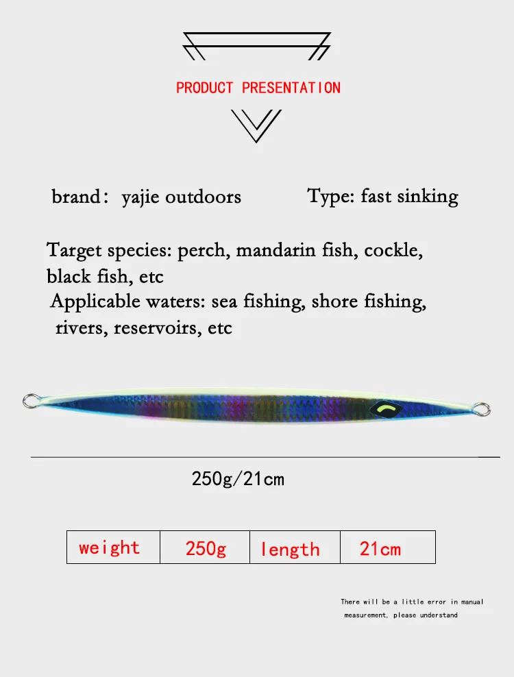 Glow-in-the-Dark Iron Plate Lead Fish Jig Bait for Deep-Sea Boat ABS Pencil Lure - view 13