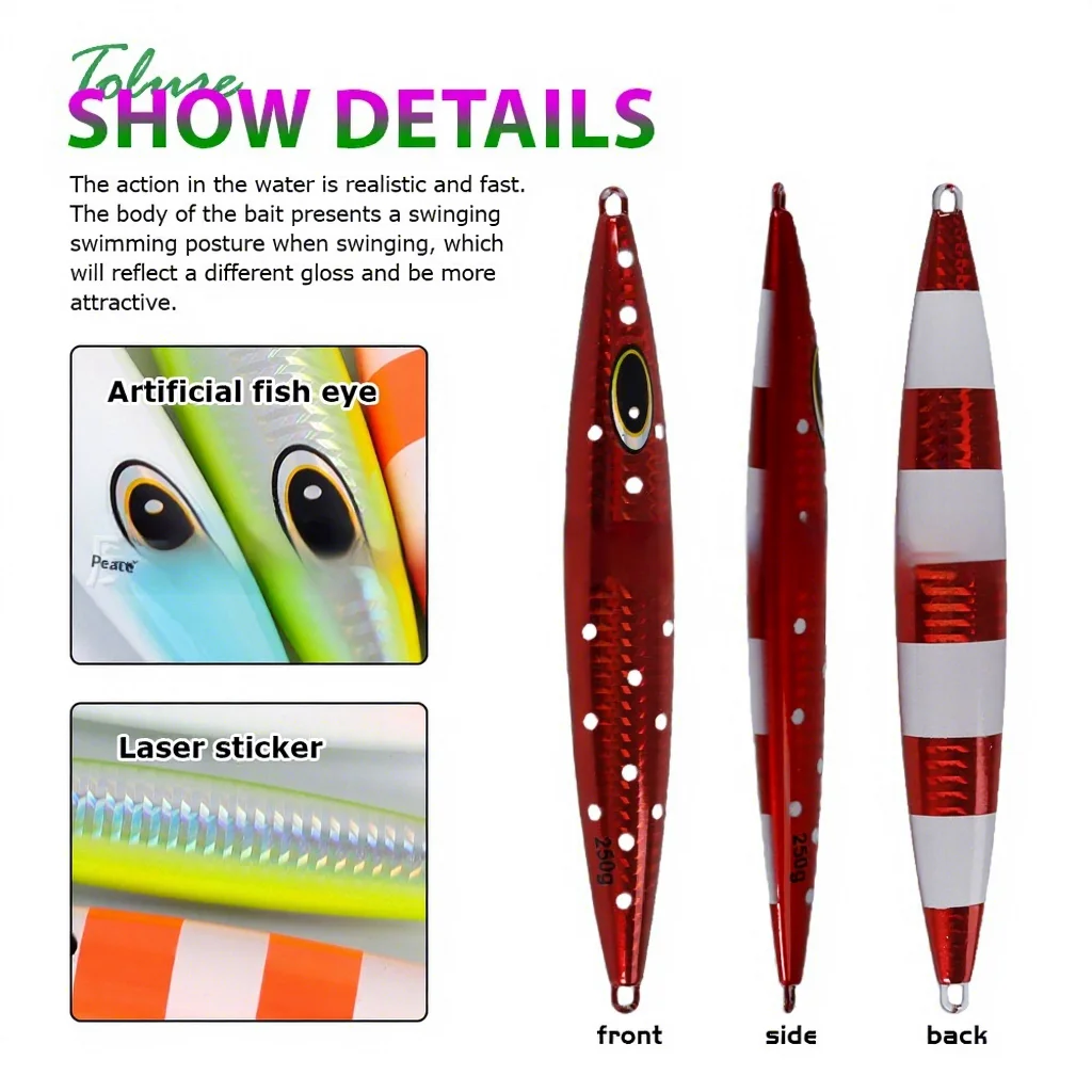 Sea Fishing Lure Metal Jig Night-Luminous Slow-Rolling 150g-600g ABS Pencil Lure - view 13