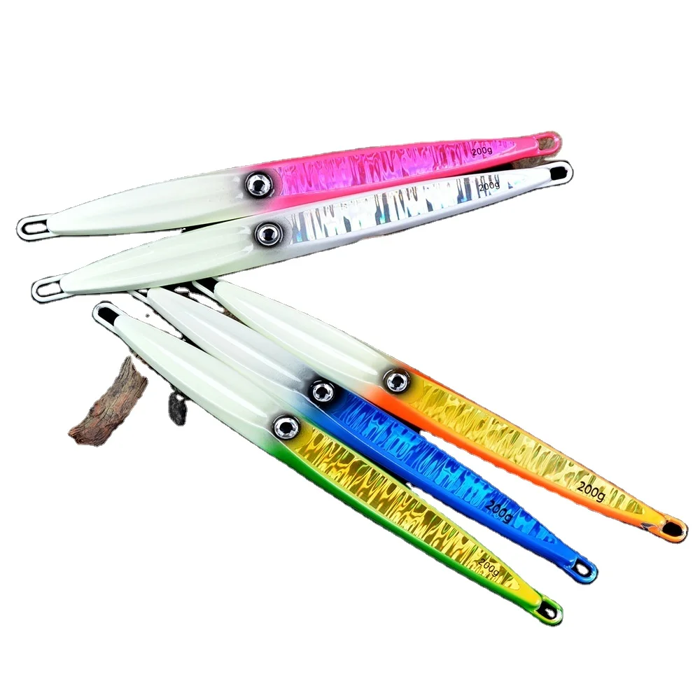 Sea Fishing Luminous Slow-Jerking Metal Jig 40g-500g Heavy Bait ABS Pencil Lure - view 15