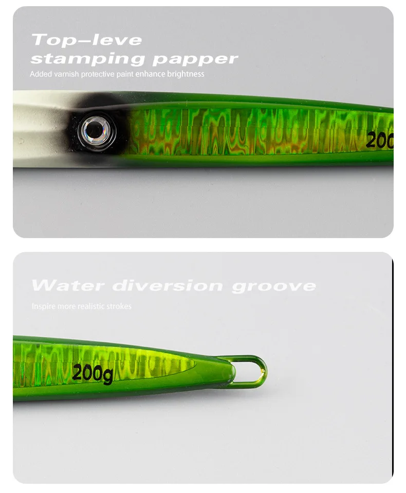 Sea Fishing Luminous Slow-Jerking Metal Jig 40g-500g Heavy Bait ABS Pencil Lure - view 4