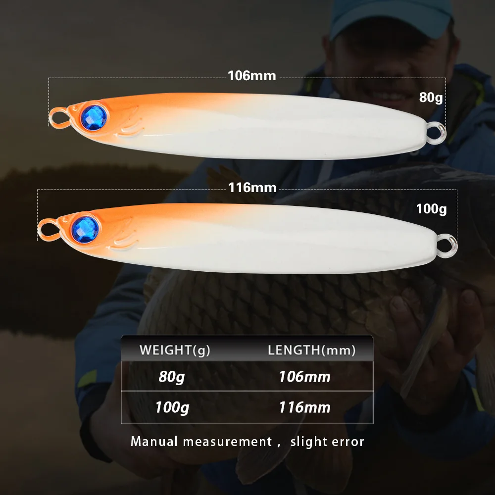 Sea Fishing Boat Casting Metal Jig Lure 80g 100g Fast Retrieve ABS Pencil Lure - view 11