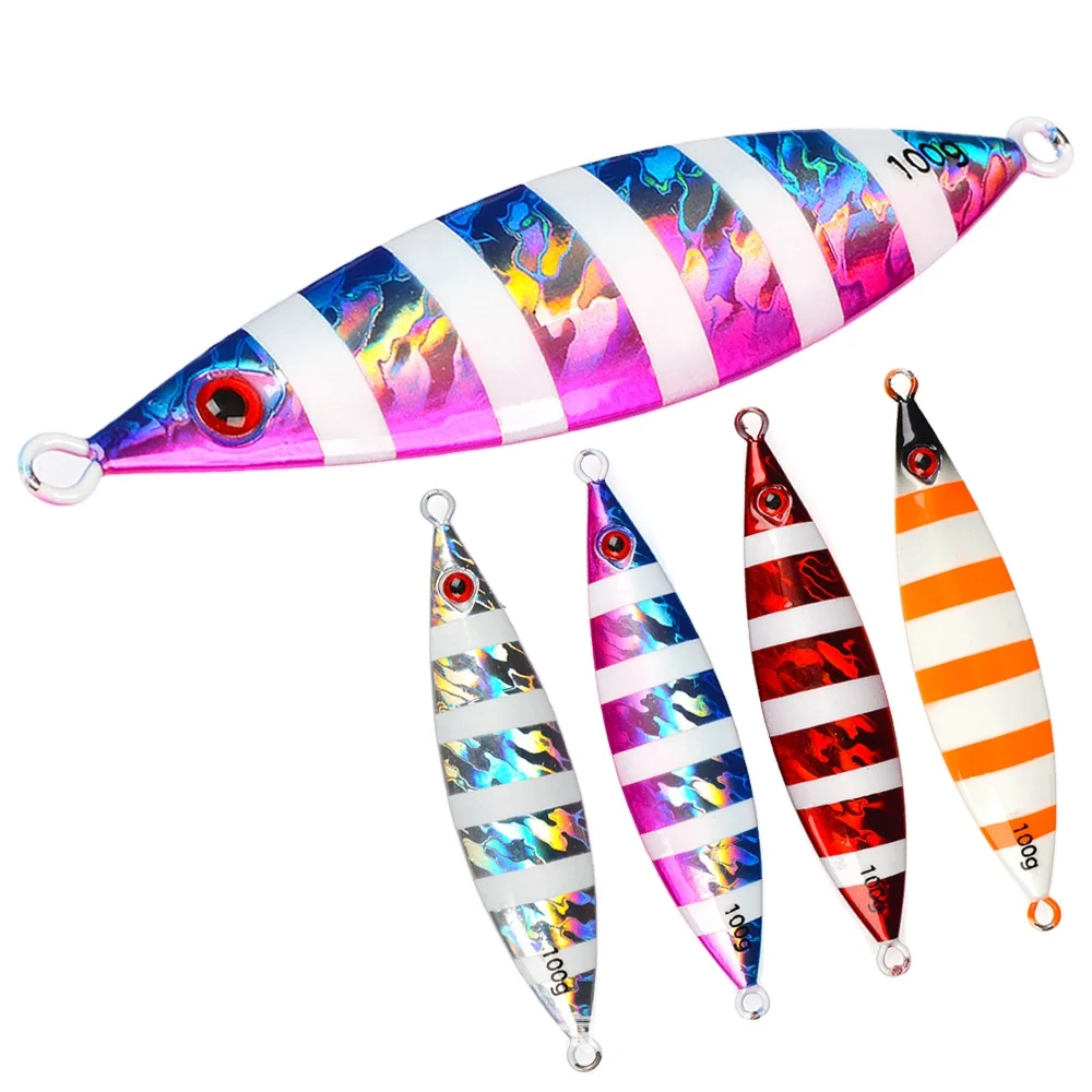 TL Luminous Slow-Rolling Metal Jig Lure 3D Bionic Eyes Saltwater
