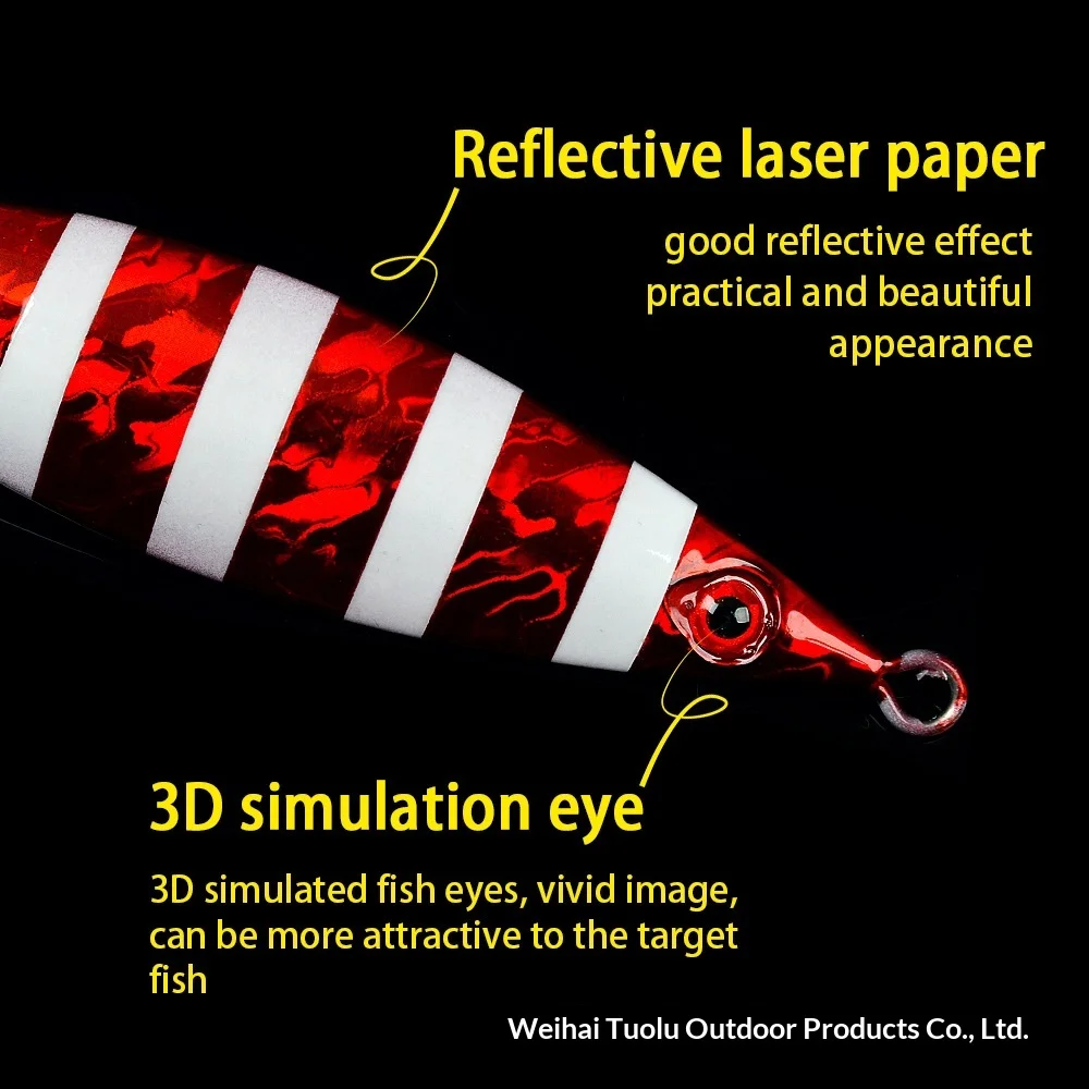 TL Luminous Slow-Rolling Metal Jig Lure 3D Bionic Eyes Saltwater ABS Pencil Lure - view 7