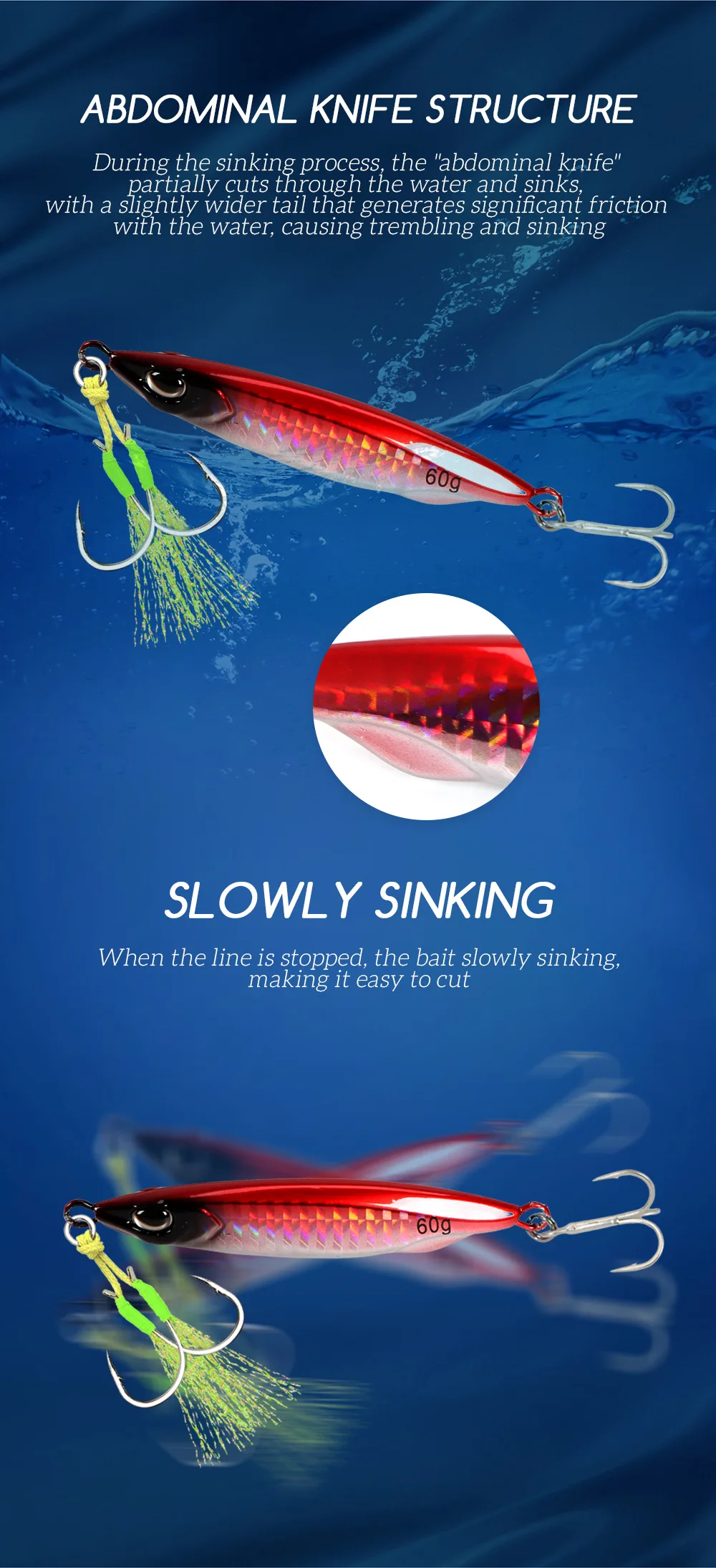 Metal Jig Lure for Shore & Long-Distance Casting Artificial ABS Pencil Lure - view 2