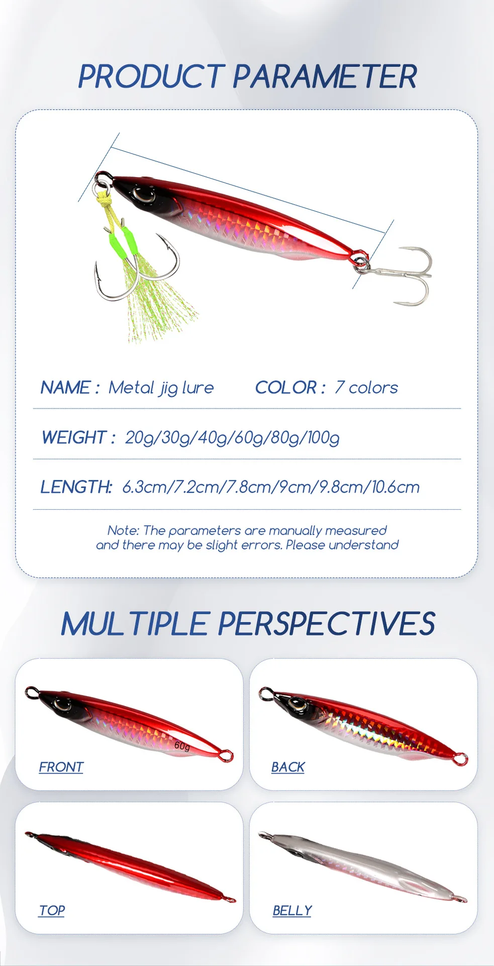 Metal Jig Lure for Shore & Long-Distance Casting Artificial ABS Pencil Lure - view 9