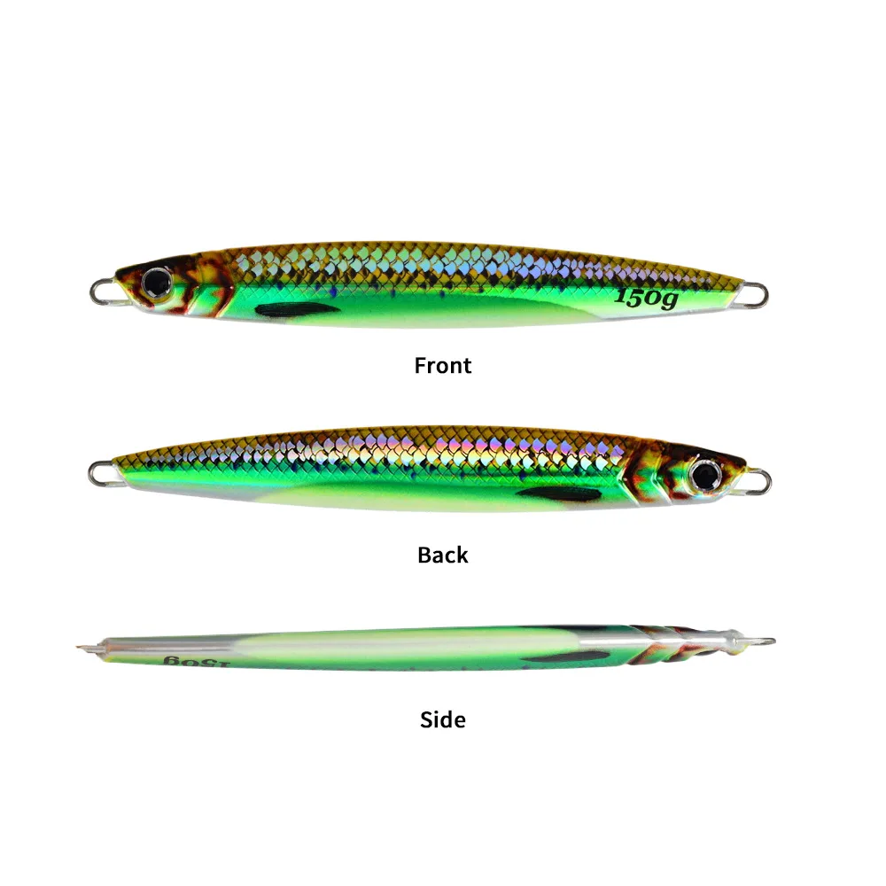 3D Printed Luminous Slow Jig Metal Spoon Fish Scale Style ABS Pencil Lure - view 8