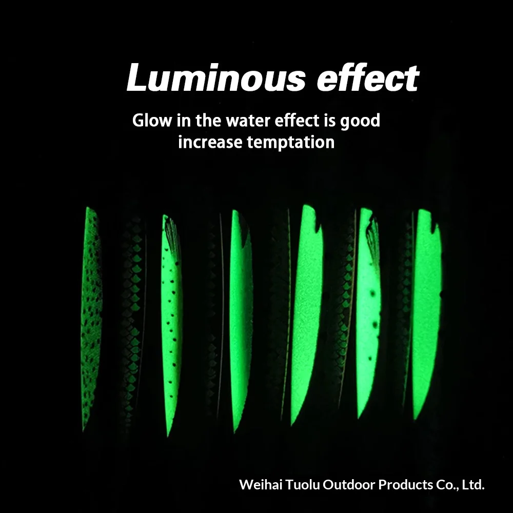 3D Printed Luminous Slow Jig Metal Spoon Fish Scale Style ABS Pencil Lure - view 9