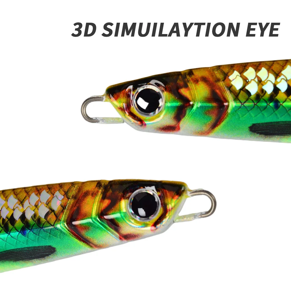 3D Printed Luminous Slow Jig Metal Spoon Fish Scale Style ABS Pencil Lure - view 11