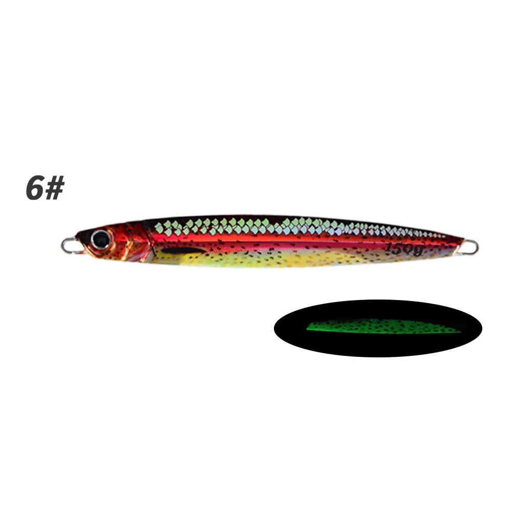 3D Printed Luminous Slow Jig Metal Spoon Fish Scale Style ABS Pencil Lure - view 12