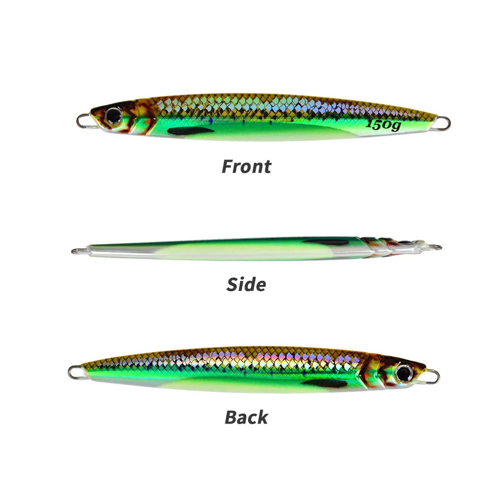 3D Printed Luminous Slow Jig Metal Spoon Fish Scale Style ABS Pencil Lure - view 14