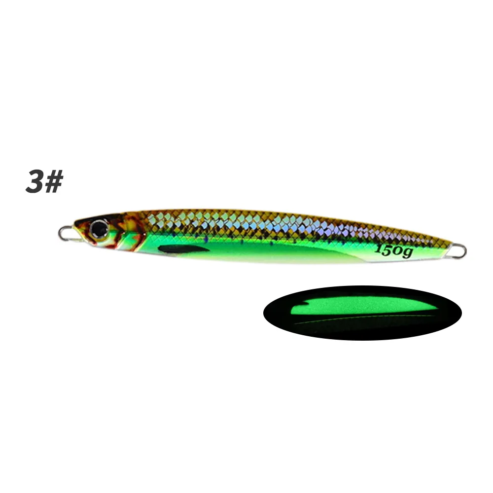 3D Printed Luminous Slow Jig Metal Spoon Fish Scale Style ABS Pencil Lure - view 16