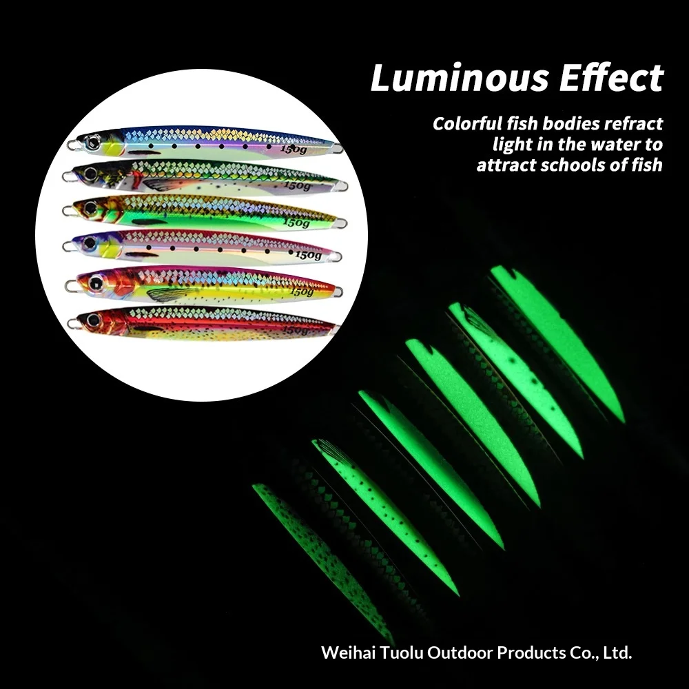 3D Printed Luminous Slow Jig Metal Spoon Fish Scale Style ABS Pencil Lure - view 17