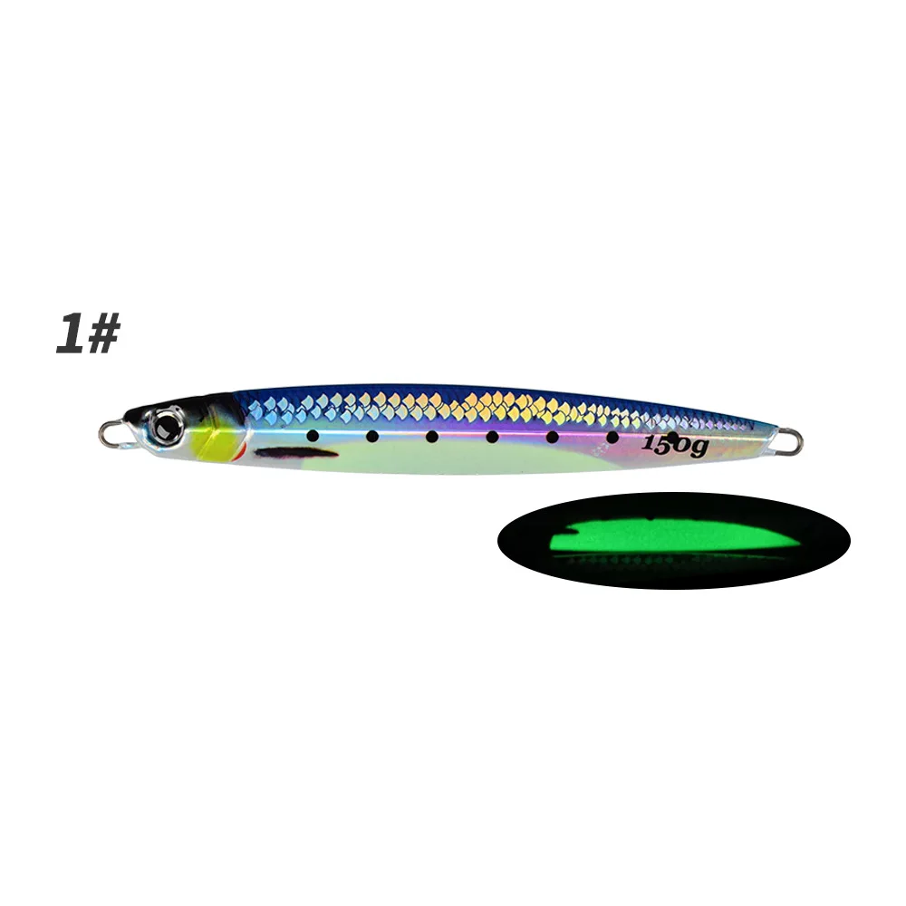 3D Printed Luminous Slow Jig Metal Spoon Fish Scale Style - Pencil Lure by Cheery