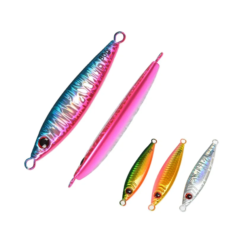 60g 80g 100g Artificial Hard Bait Metal Jig Lure Shore Casting