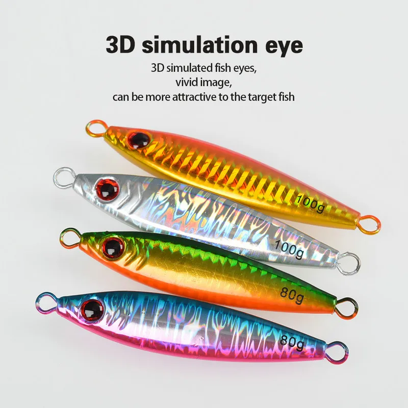 60g 80g 100g Artificial Hard Bait Metal Jig Lure Shore Casting ABS Pencil Lure - view 12