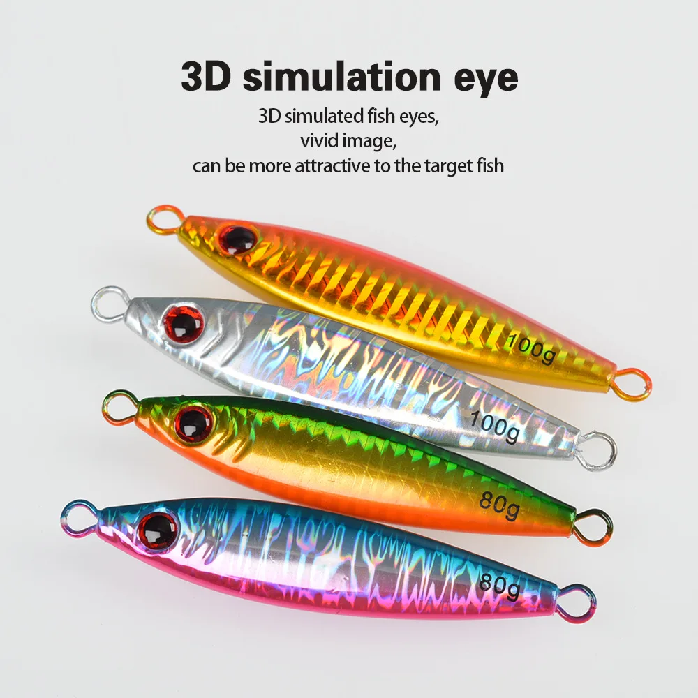 60g 80g 100g Artificial Hard Bait Metal Jig Lure Shore Casting ABS Pencil Lure - view 1