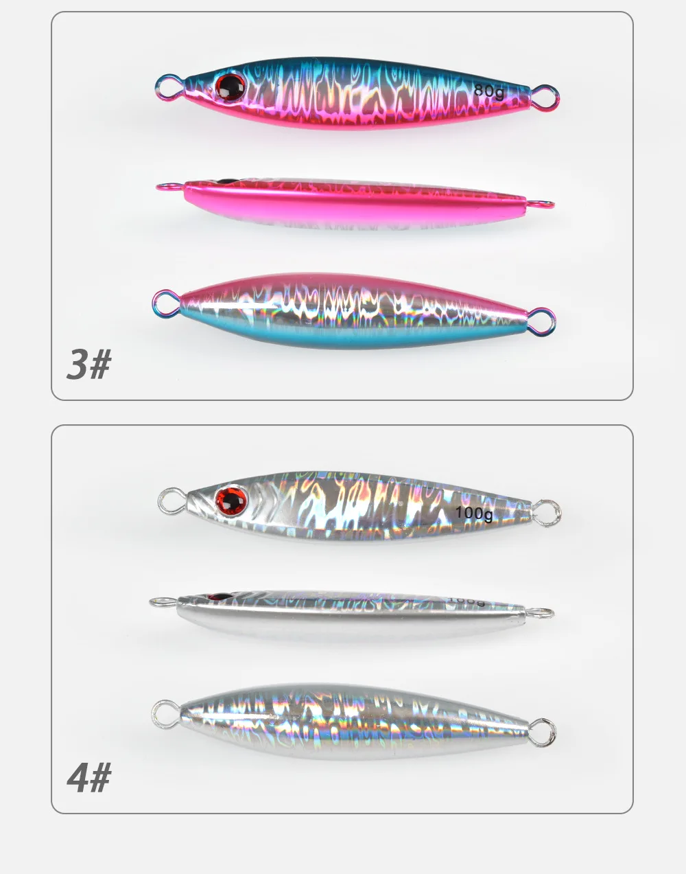 60g 80g 100g Artificial Hard Bait Metal Jig Lure Shore Casting ABS Pencil Lure - view 2