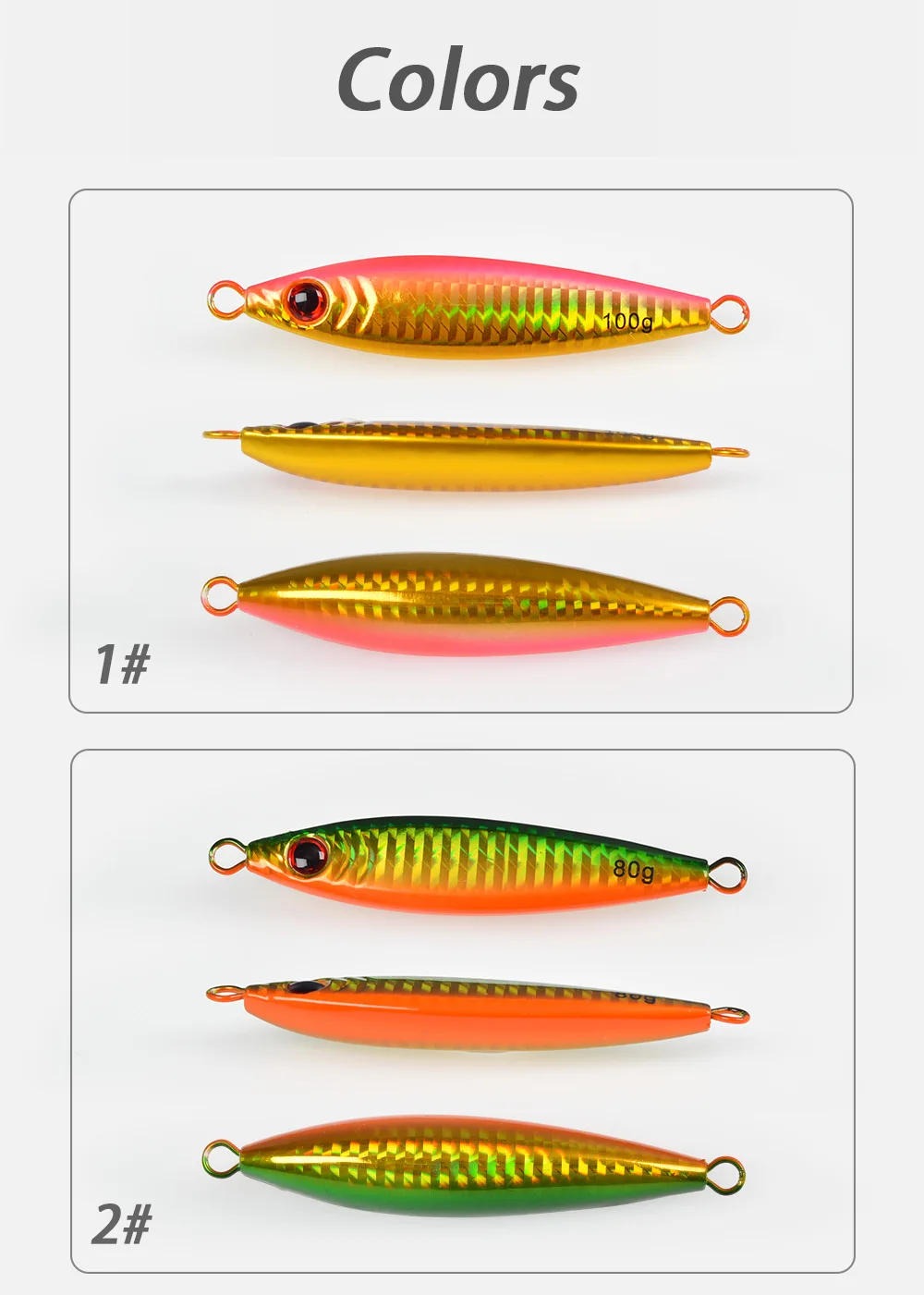 60g 80g 100g Artificial Hard Bait Metal Jig Lure Shore Casting ABS Pencil Lure - view 3