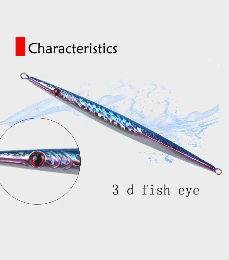 Iron Plate Lead Lure Slow Shake Long Strip Fast-Sinking Quick ABS Pencil Lure - view 8