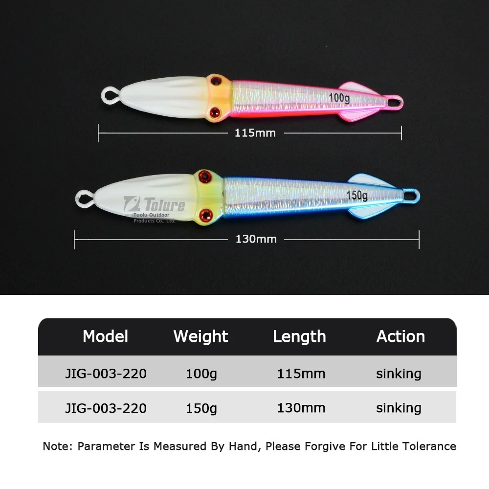 Luminous Laser Squid Jig 100g 150g Lead Artificial Hard Bait ABS Pencil Lure - view 1