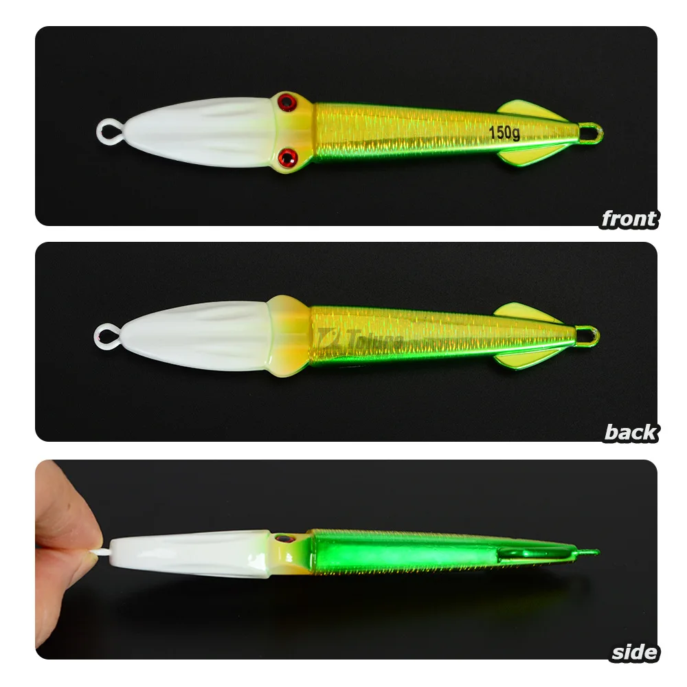 Luminous Laser Squid Jig 100g 150g Lead Artificial Hard Bait ABS Pencil Lure - view 3