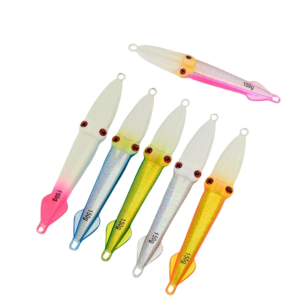 Luminous Laser Squid Jig 100g 150g Lead Artificial Hard Bait ABS Pencil Lure - view 4