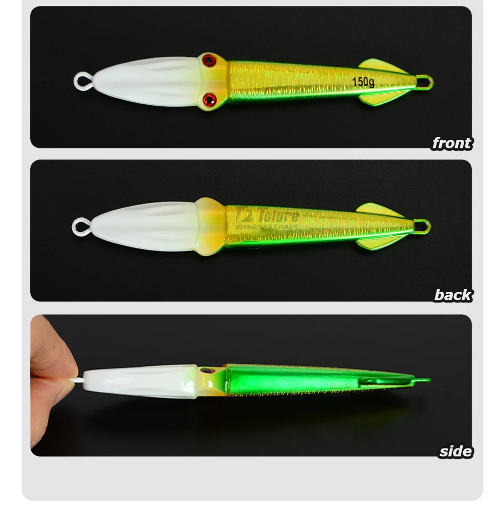Luminous Laser Squid Jig 100g 150g Lead Artificial Hard Bait ABS Pencil Lure - view 7