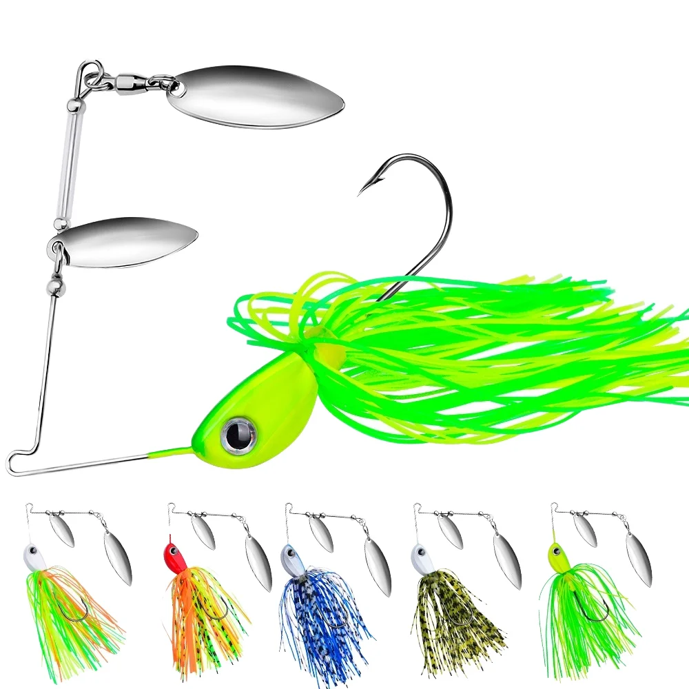 New 10g Silicone Bass Fishing Hard Jig Swimbait Spinnerbait Lures