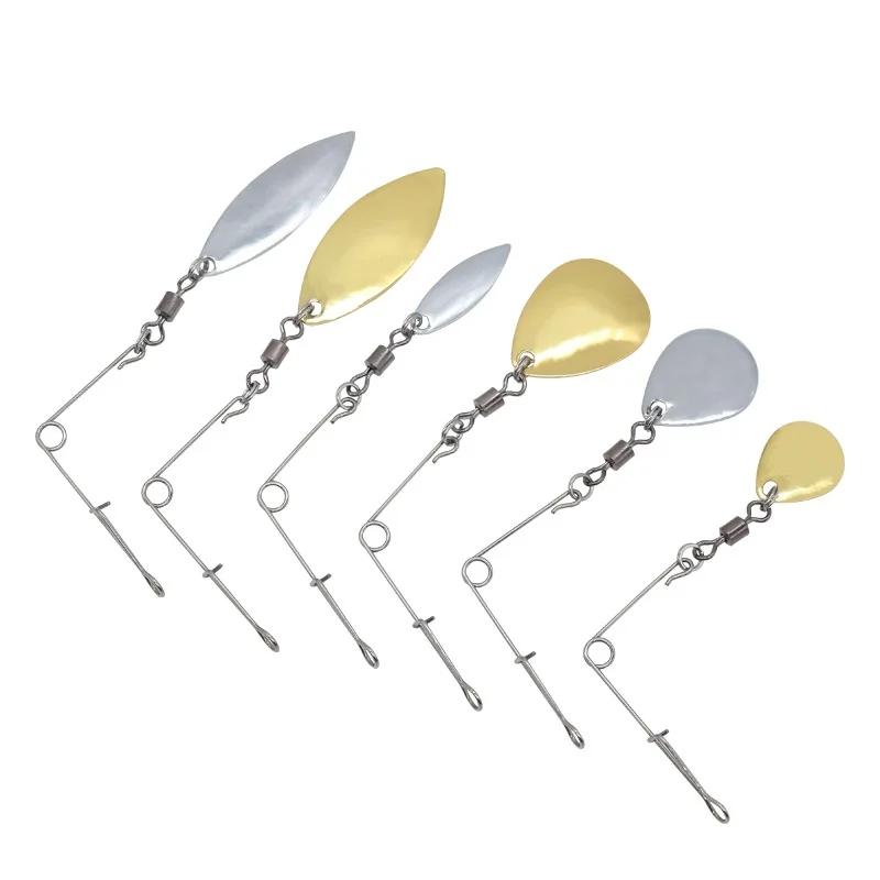 [10-Piece Pack] Lexin Composite Rotating Sequins Lure Stainless
