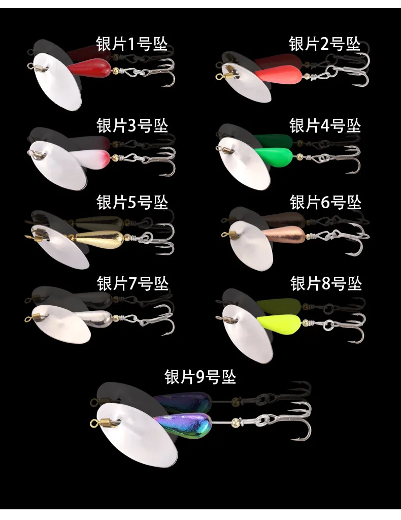 Espressif Copper Composite Spinning Three-Prong Hook Sequin Micro Metal Jig ABS Pencil Lure - detail 1