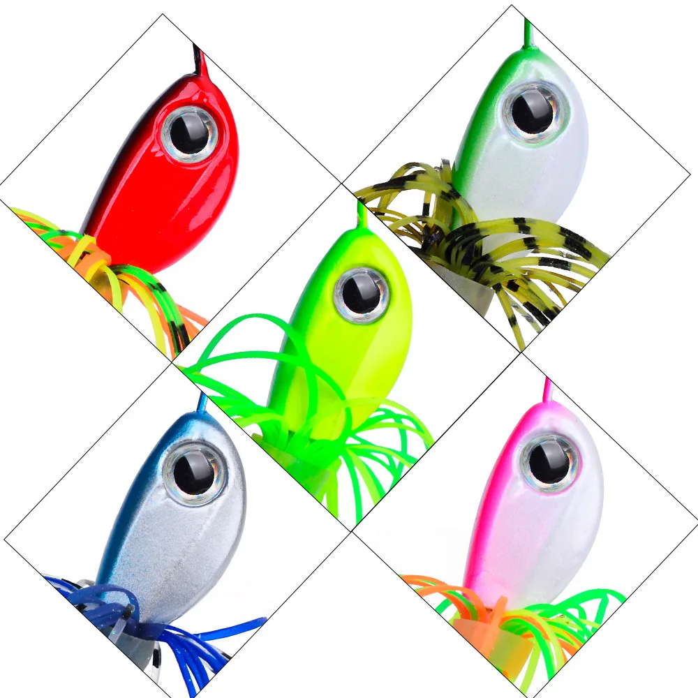 Metal Blade Spinnerbait with Fringe, 10g/14g Anti-snag Bionic ABS Pencil Lure - view 2