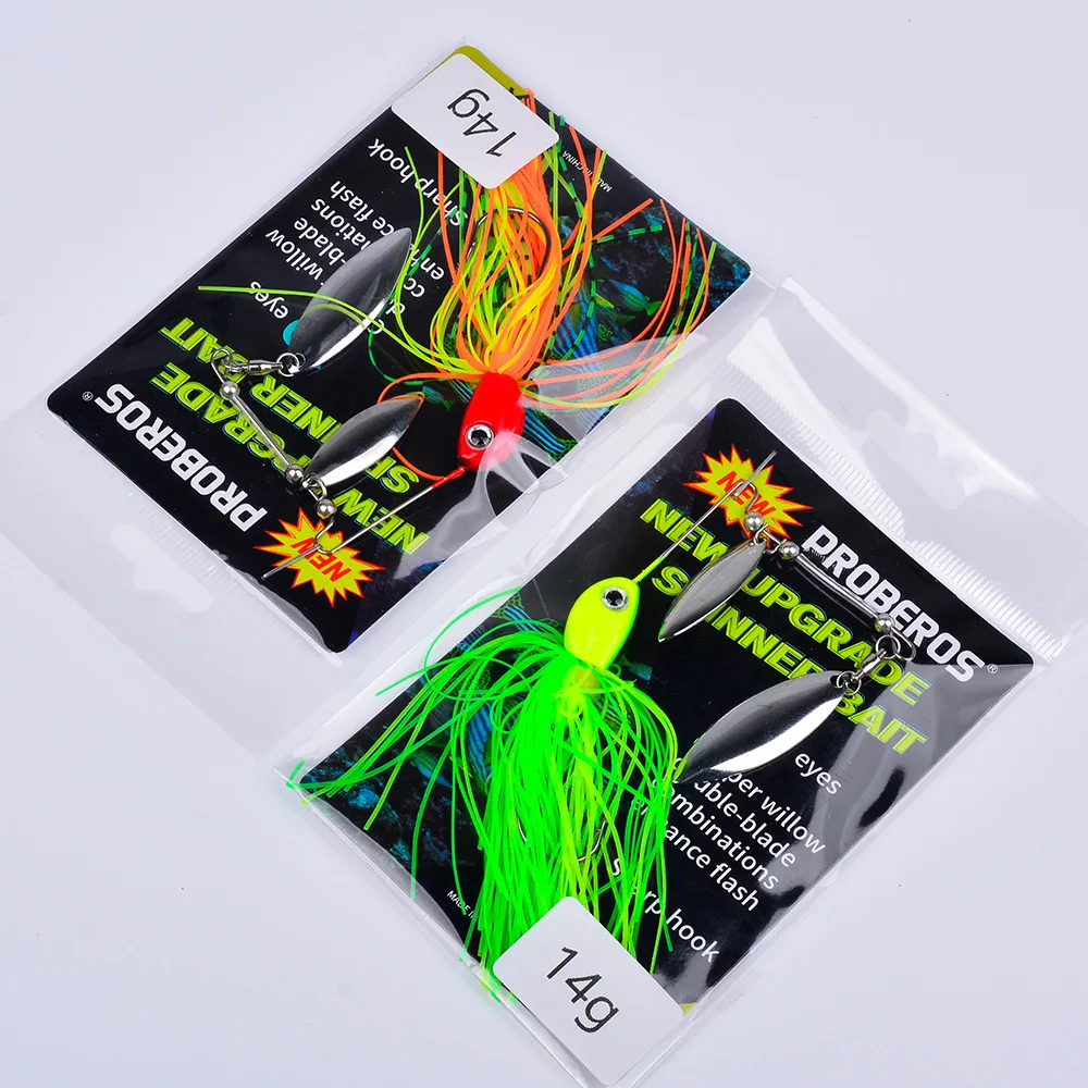 Metal Blade Spinnerbait with Fringe, 10g/14g Anti-snag Bionic ABS Pencil Lure - view 3