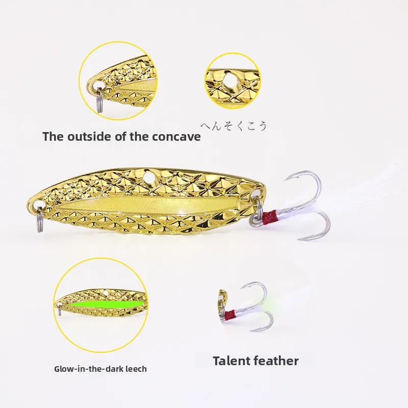 Luminous Super Pineapple Leech Sequins Eye of Heaven Luya Metal Jig ABS Pencil Lure - view 3