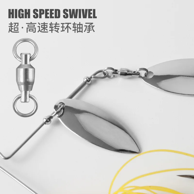 High-Speed Composite Spinnerbait Lure, 7g-14g, Buzz Bait for Bass ABS Pencil Lure - view 4