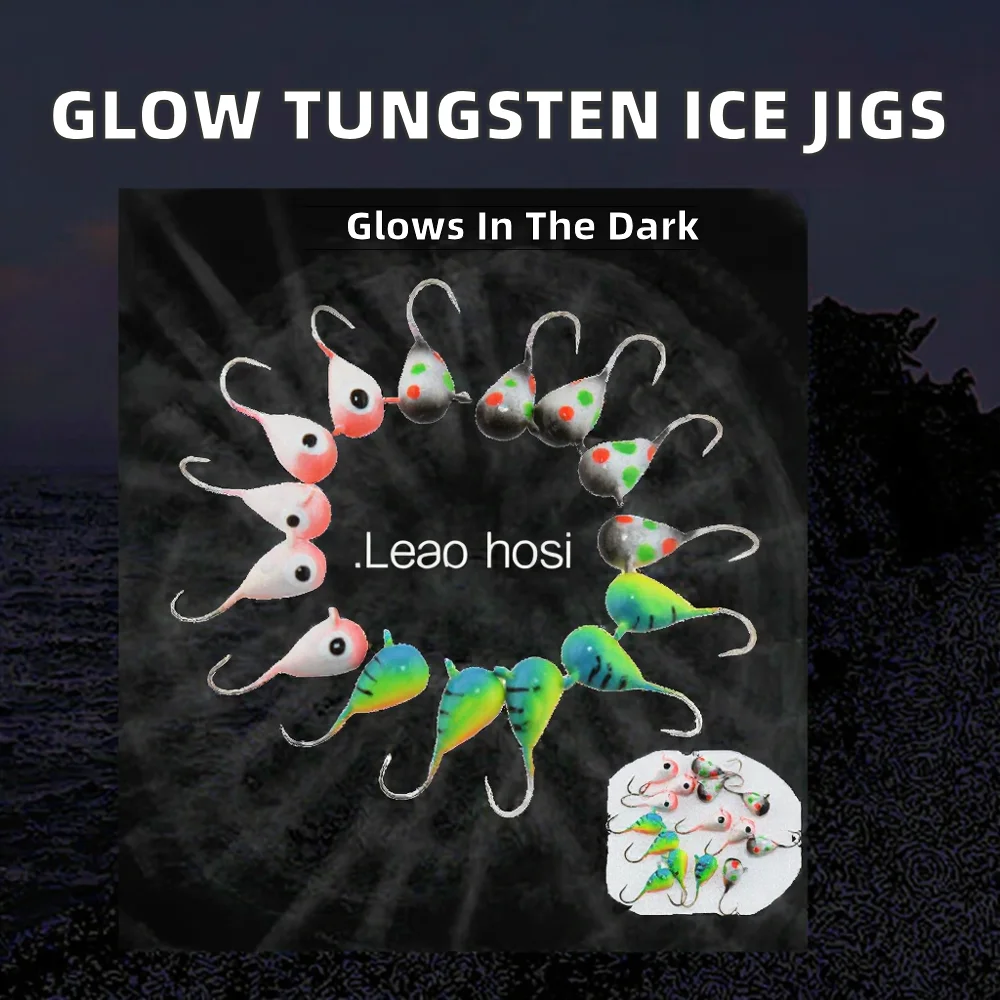 Wholesale JY FISHING Glow Tungsten Head Ice Jigs for Walleye ABS Pencil Lure - view 5