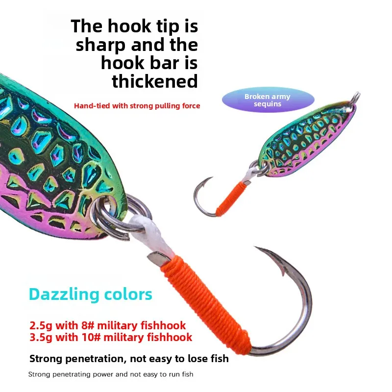 Pure Copper Fly Bait with Iron Plate and Stream Hooks White Strip ABS Pencil Lure - view 2