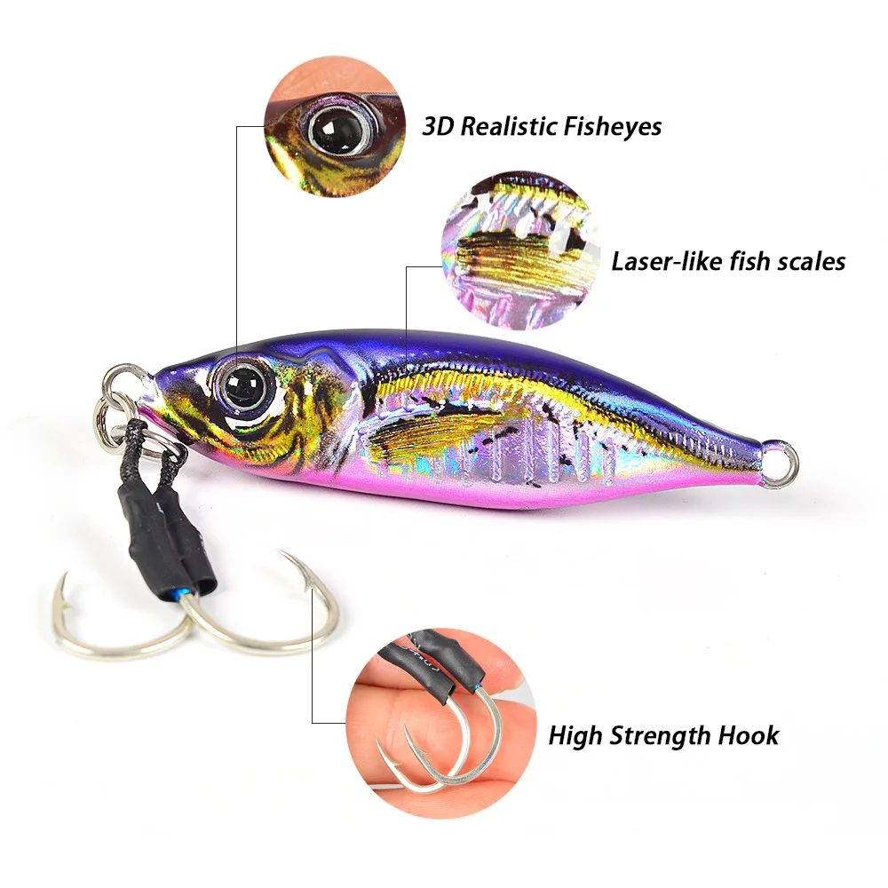 Lure Bait 3D Printed Metal Plate Bio-Imitation 60g 80g ABS Pencil Lure - view 13
