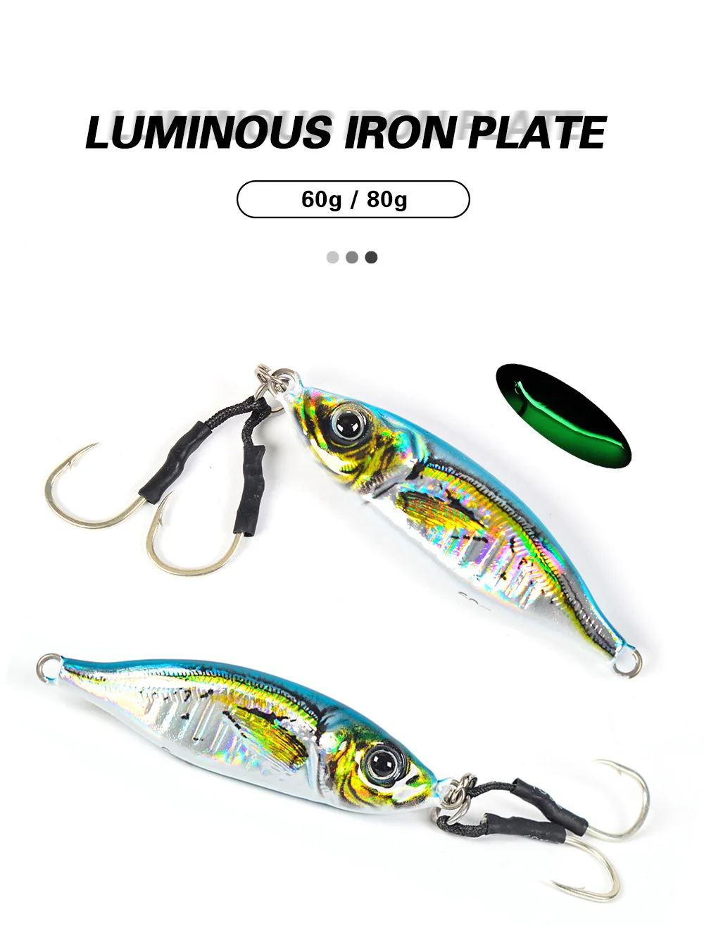 Lure Bait 3D Printed Metal Plate Bio-Imitation 60g 80g ABS Pencil Lure - view 2