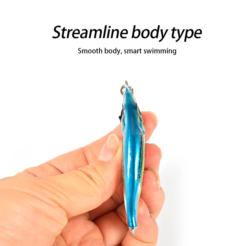 Lure Bait 3D Printed Metal Plate Bio-Imitation 60g 80g ABS Pencil Lure - view 5