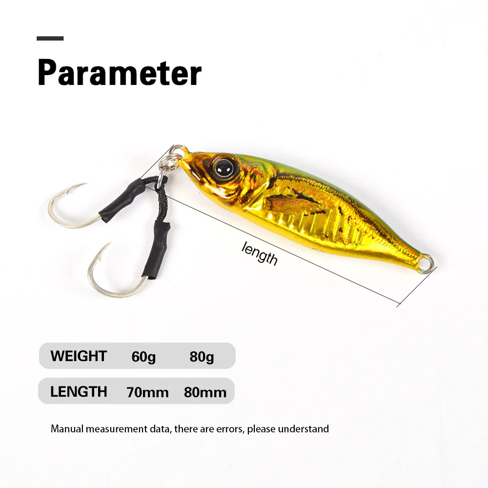 Lure Bait 3D Printed Metal Plate Bio-Imitation 60g 80g ABS Pencil Lure - view 7