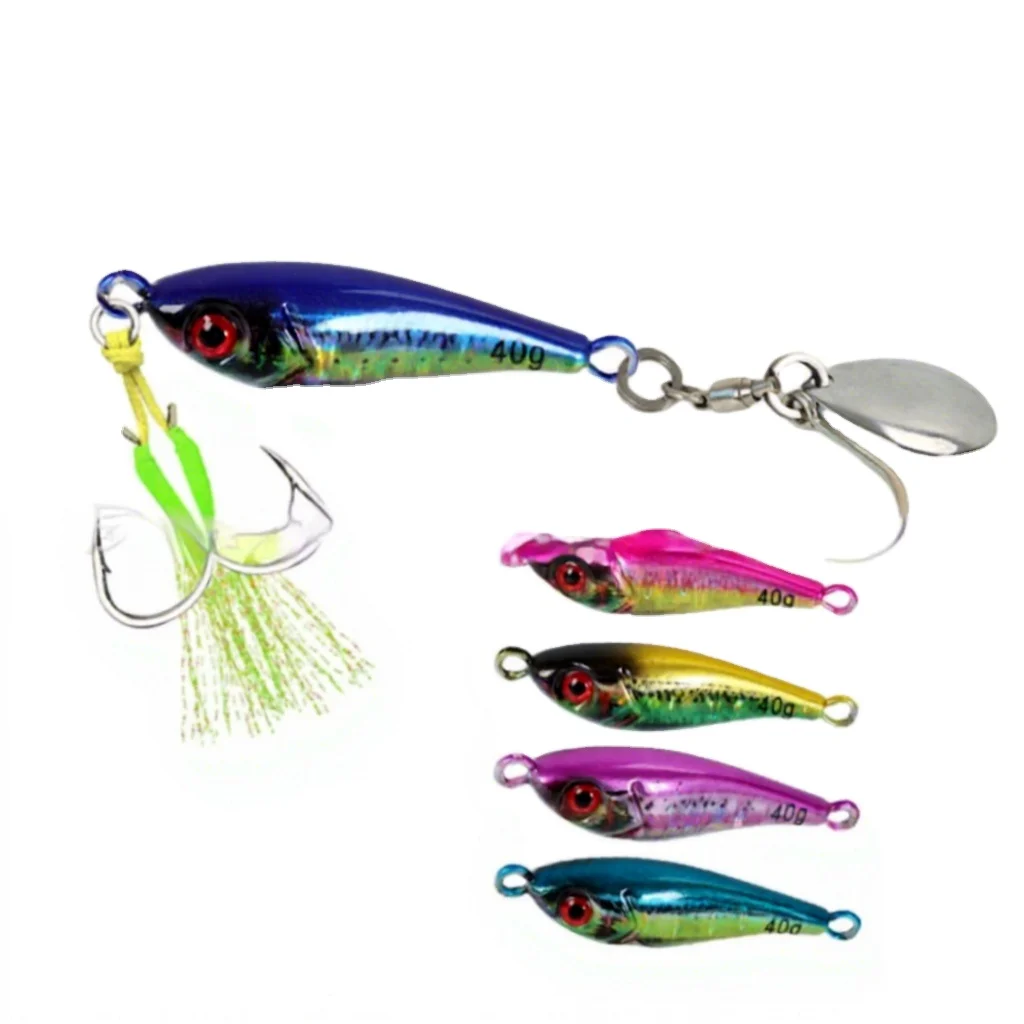New Small Metal Jig Bait Hook Sequins Artificial Hard