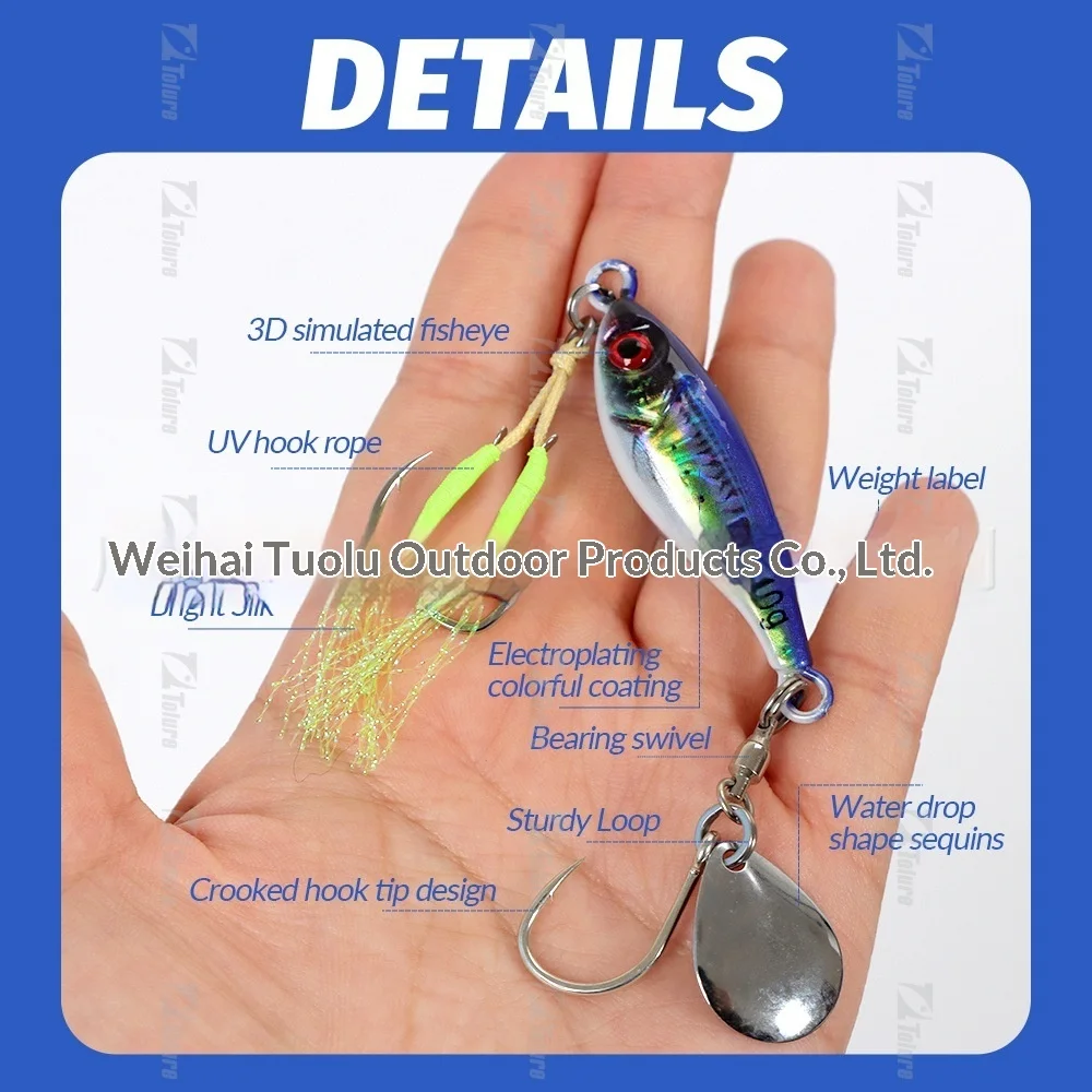 New Small Metal Jig Bait Hook Sequins Artificial Hard ABS Pencil Lure - view 14