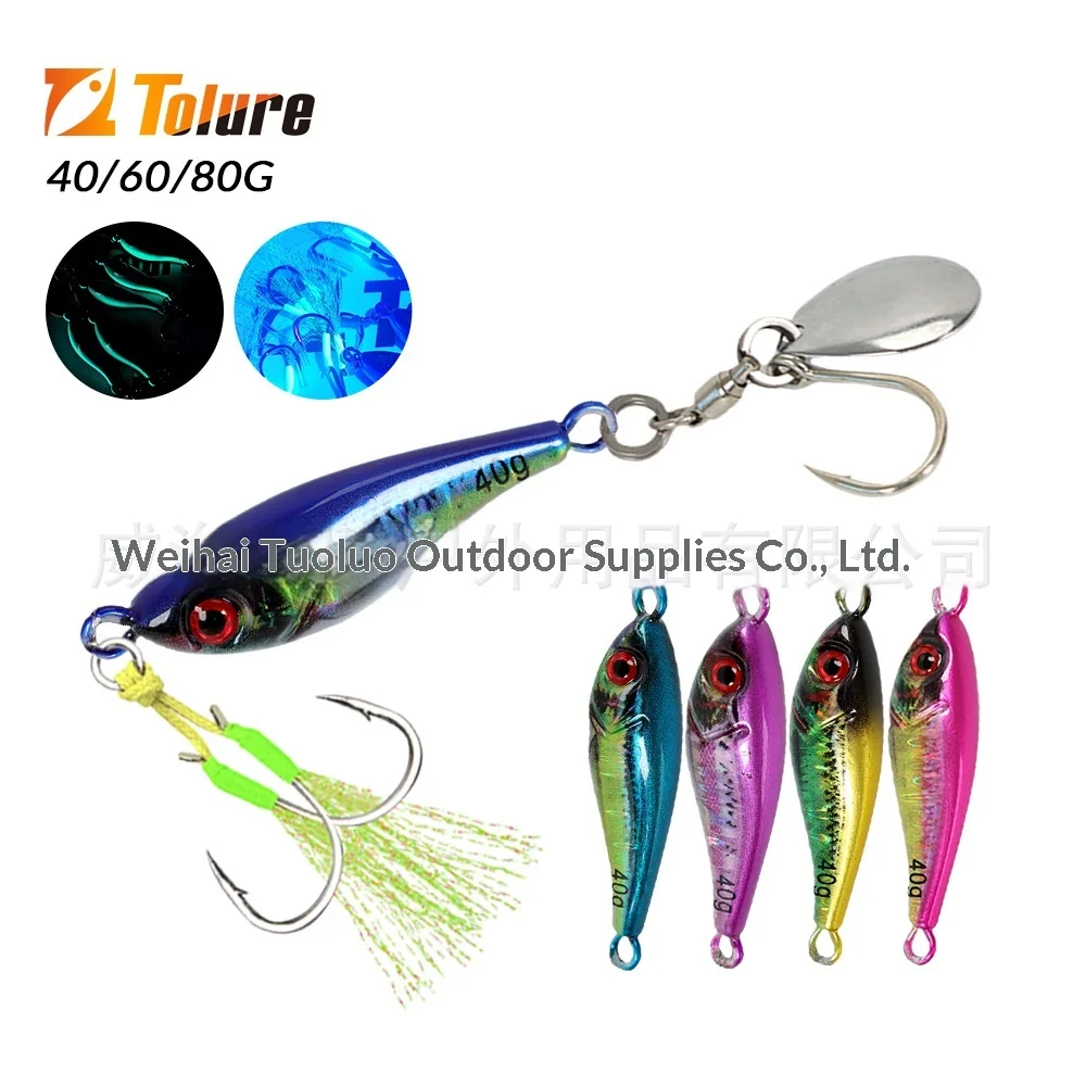 New Small Metal Jig Bait Hook Sequins Artificial Hard ABS Pencil Lure - view 1